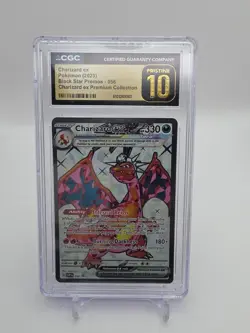 CGC 10 PRISTINE Charizard Ex SVP056 FULL ART HOLO PROMO Pokemon Card - Image 2