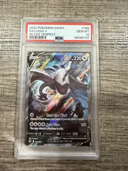 Lugia V PSA 10 Alt Art 186/195 Swsh12 Silver Tempest Holo Pokemon Card FA - Image 1