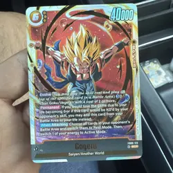 Gogeta FB09-122 Secret Rare Dual Evolution Dragon Ball Card English Fusion World - Image 1