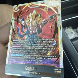 Gogeta FB09-122 Secret Rare Dual Evolution Dragon Ball Card English Fusion World - Image 2