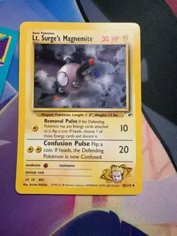 Pokemon TCG Lt. Surge's Magnemite Gym Heroes 50/132, Regular Card - Image 1