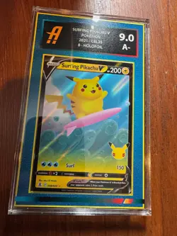 Pokemon Surfing Pikachu V 008/025 Holofoil Graded 9.0 TCG Card - Image 1
