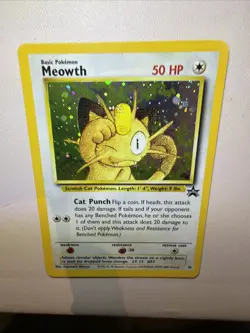 Meowth Holo Black Star Game Boy GB Stamped TCG Card #10 - Image 3