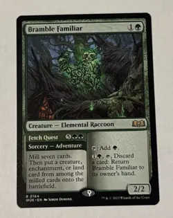 MTG Bramble Familiar Fetch Quest - Wilds of Eldraine NM - Image 1