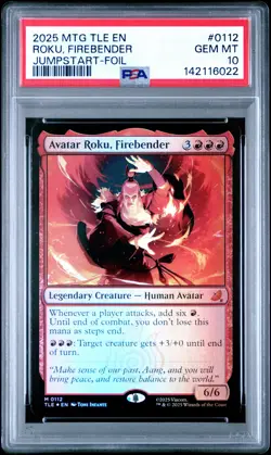 2025 MTG AVATAR: THE LAST AIRBENDER ETERNAL FOIL AVATAR ROKU, FIREBENDER PSA 10 - Image 1