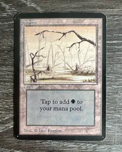 MTG Alpha Swamp (B) - LP (scratch) - Image 1