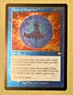 FOIL ETCHED FORCE OF NEGATION - MODERN HORIZONS RARE - MTG: MAGIC THE GATHERING - Image 1