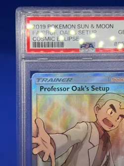 Pokemon Sun & Moon Cosmic Eclipse Professor Oak’s Setup 233/236 Full Art PSA 10 - Image 3