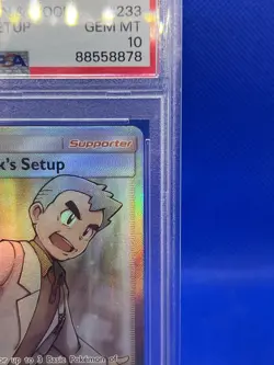 Pokemon Sun & Moon Cosmic Eclipse Professor Oak’s Setup 233/236 Full Art PSA 10 - Image 5