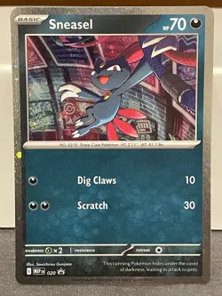 Sneasel - Pokemon Black Star Promo 020 - Cosmos Holo - NM - Image 1