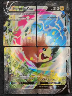 Pokemon TCG: Morpeko V-Union Complete Set of 4 Promo SWSH215-218 - Image 1