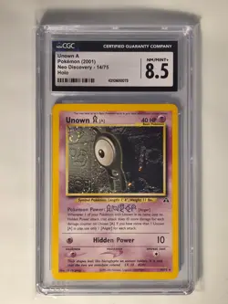 Unown A (2001) Neo Discovery- Holo #14/75 - CGC 8.5 NM / Mint+ Pokemon TCG - Image 1