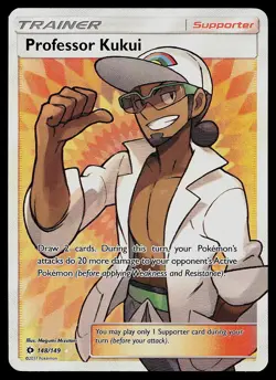 Pokemon Card - Professor Kukui Sun & Moon Base Set 148/149 Ultra Rare - Image 1