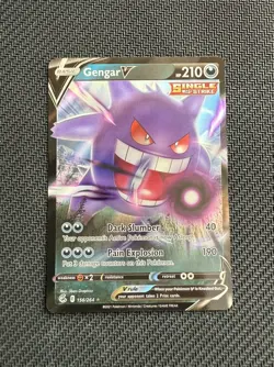 Pokemon Gengar V Ultra Rare SWSH08: Fusion Strike 156/264 NM - Image 1