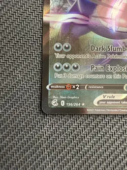 Pokemon Gengar V Ultra Rare SWSH08: Fusion Strike 156/264 NM - Image 5