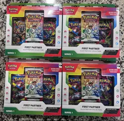 4x Pokemon TCG First Partner Illustration Collection Series 1 Boxes SEALED - Image 1