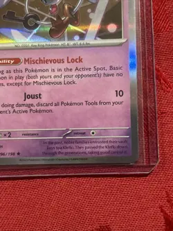 Pokemon TCG Klefki Scarlet & Violet Base Set 096/198 Holo Rare Pull To Sleeve - Image 5