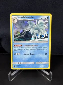 Alolan Ninetales 28/147 Cracked Ice Holo Pokemon TCG NM - Image 1