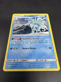 Alolan Ninetales 28/147 Cracked Ice Holo Pokemon TCG NM - Image 2
