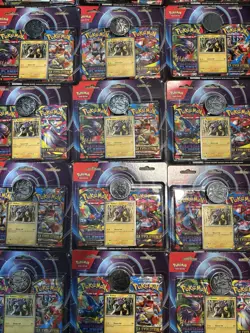 30x Pokemon Mega Evolution Phantasmal Flames Booster Blister Packs Raikou Promo - Image 2