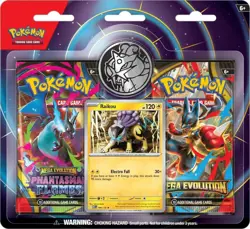 30x Pokemon Mega Evolution Phantasmal Flames Booster Blister Packs Raikou Promo - Image 4