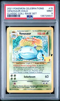 2021 POKEMON CELEBRATIONS CLASSIC COLLECTION #15 VENUSAUR-HOLO PSA 9 - Image 1
