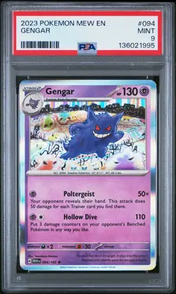 2023 POKEMON MEW EN-151 #094 GENGAR PSA 9 - Image 1