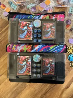 Pokemon Mega Charizard UPC Contents & LOT of Dice, Sleeves, and Coins - Image 3