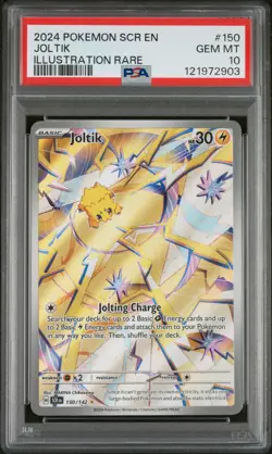 2024 POKEMON SCR EN-STELLAR CROWN ILLUSTRATION RARE #150 JOLTIK PSA 10 - Image 1