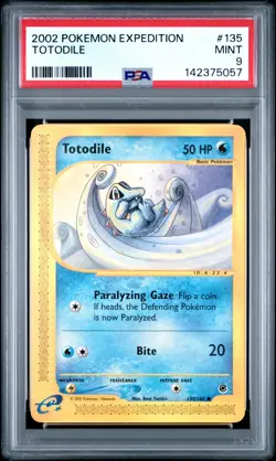 2002 POKEMON EXPEDITION #135 TOTODILE PSA 9 - Image 1