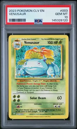 2023 POKEMON CLASSIC VENUSAUR & LUGIA EX DECK #003 VENUSAUR PSA 10 - Image 1