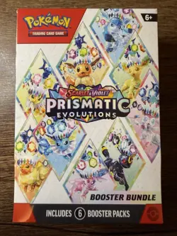 Pokemon Scarlet & Violet Prismatic Evolutions Booster Bundle Sealed 6 Packs 🔥 - Image 1