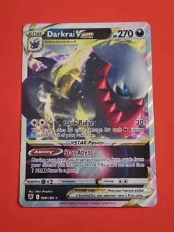 Pokemon Oversized Darkrai Vstar 99/189 Astral Radiance Ultra Rare Holo Promo TCG - Image 1