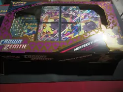 New Pokemon TCG Crown Zenith Morpeko V Union 5 Booster Pack Marnie Playmat Box - Image 5