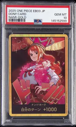 2025 ONE PIECE JPN EB03-ONE PIECE HEROINES EDITION GOLD DON!! CARD PSA 10 - Image 1