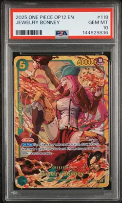 2025 ONE PIECE OP12-LEGACY OF THE MASTER #118 JEWELRY BONNEY PSA 10 - Image 1