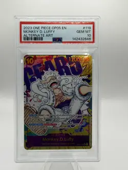 2023 ONE PIECE OP05-AWAKENING OF THE NEW ERA ALT ART #119 MONKEY D. LUFFY PSA 10 - Image 1