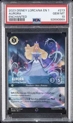 2023 DISNEY LORCANA EN 1-THE FIRST CHAPTER AURORA - DREAMING GUARDIAN PSA 10 - Image 1