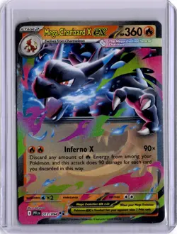 Mega Charizard X ex Phantasmal Flames Double Rare ME02 013/094 Holo Pokemon Card - Image 1