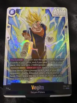 Dragon Ball Card Game. Fusion World. Vegito. FB04-130. SCR. NM. English. - Image 1