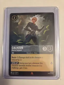 Lorcana Calhoun Marine Sergeant Azurite Sea Regular Card 191/204 NM - Image 1