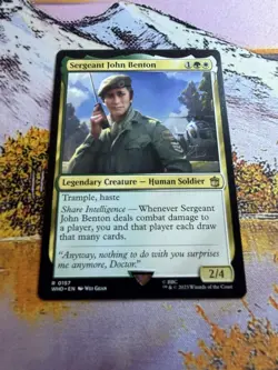 Sergeant John Benton NM Doctor Who MTG Magic The Gathering Gold English Card - Image 1