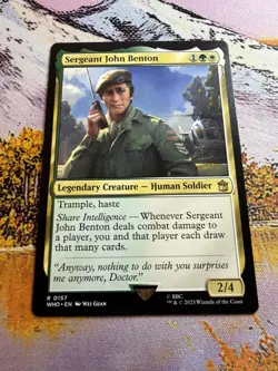 Sergeant John Benton NM Doctor Who MTG Magic The Gathering Gold English Card - Image 2