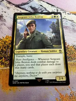 Sergeant John Benton NM Doctor Who MTG Magic The Gathering Gold English Card - Image 3