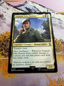 Sergeant John Benton NM Doctor Who MTG Magic The Gathering Gold English Card - Image 4