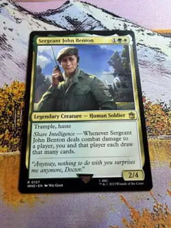 Sergeant John Benton NM Doctor Who MTG Magic The Gathering Gold English Card - Image 5