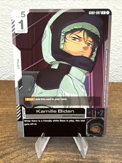 Gundam TCG Card Game Dual Impact Foil Rare GD02 R-097 Kamille Bidan Pilot NM - Image 1