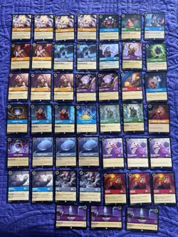 Disney Lorcana Beauty and the Beast Theme 45 Card Lot Beast/Enchantress/Break - Image 1