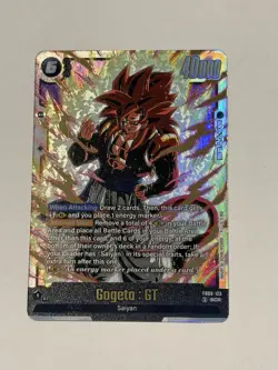 Gogeta GT Secret Rare Holo FB09-123 SCR Dragon Ball Super Card Game Battle Card - Image 1