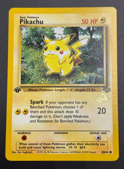 Pokemon 1999 Jungle Pikachu First Edition Card from Sept 1999 Duelist Magazine - Image 1